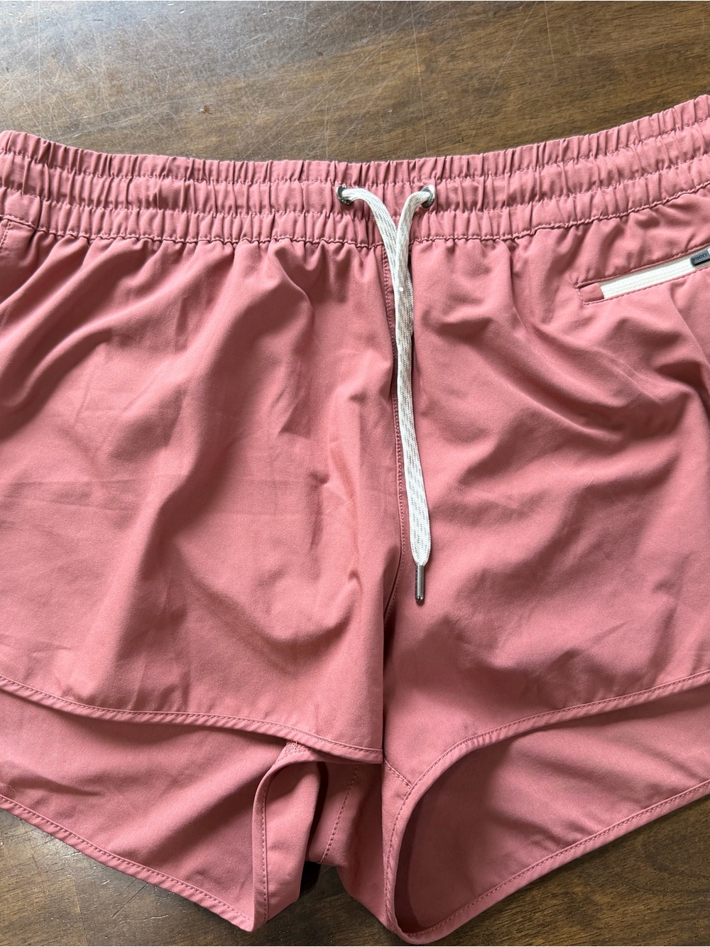 Vuori Rose Pink Athletic Drawstring Shorts